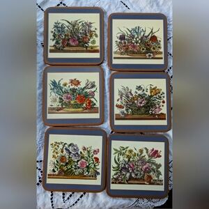 Vintage Pimpernel Floral Array Coasters, set of 6